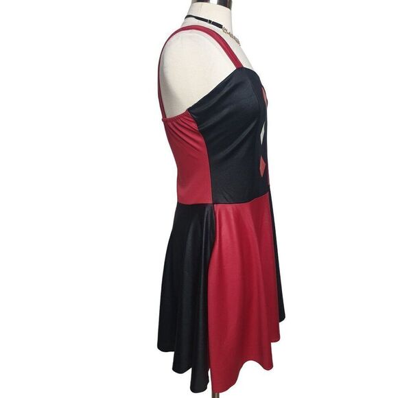 Adult Harley Quinn Costume Deluxe Women's Halloween DC Comic Costume M - Picture 4 of 7